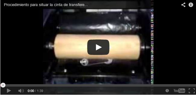 Videotutorial – Procedimiento para situar la cinta de transferencia térmica en la Impresora de código de barras.