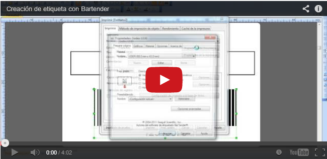 Creación de etiqueta en bartender
